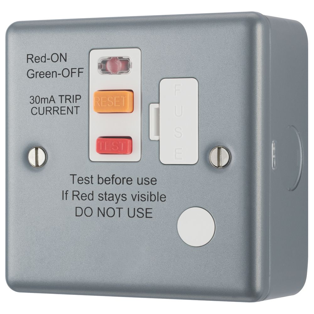 British General A Unswitched Metal Clad Passive Rcd Fused Spur Flex