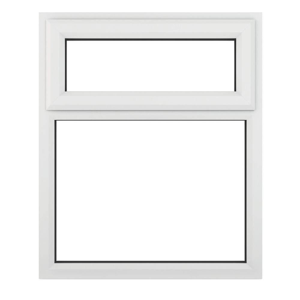 Crystal Top Opening Clear Triple Glazed Casement White UPVC Window