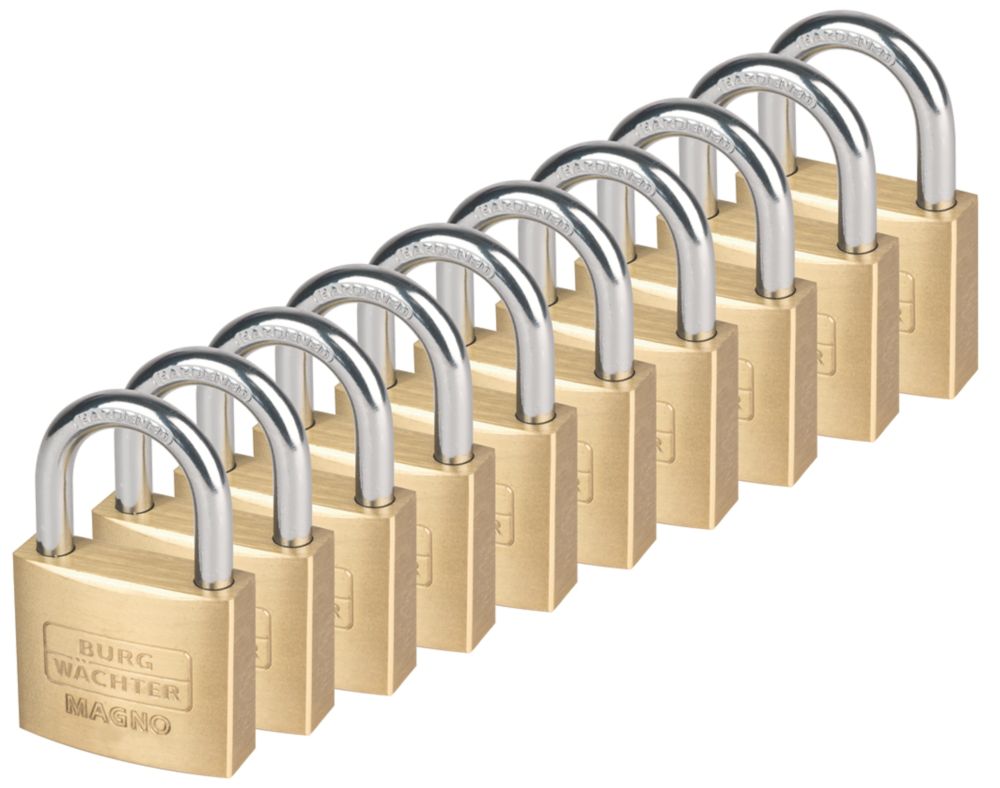 Burg Wachter Brass Keyed Alike Padlocks Mm Pack Screwfix