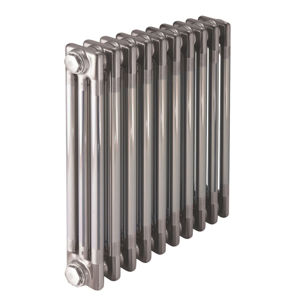 Acova 600mm X 628mm 2701BTU Raw Metal Horizontal 3 Column Radiator