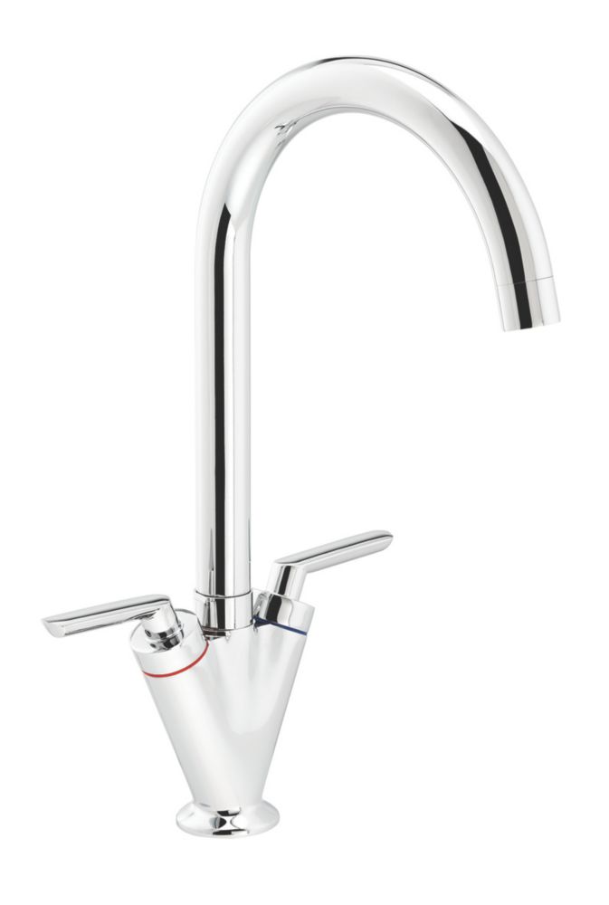 Streame By Abode Volo Swan Dual Lever Mono Mixer Chrome Screwfix