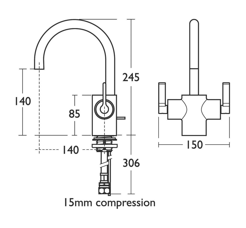 Ideal Standard Silver Basin Mixer Tap