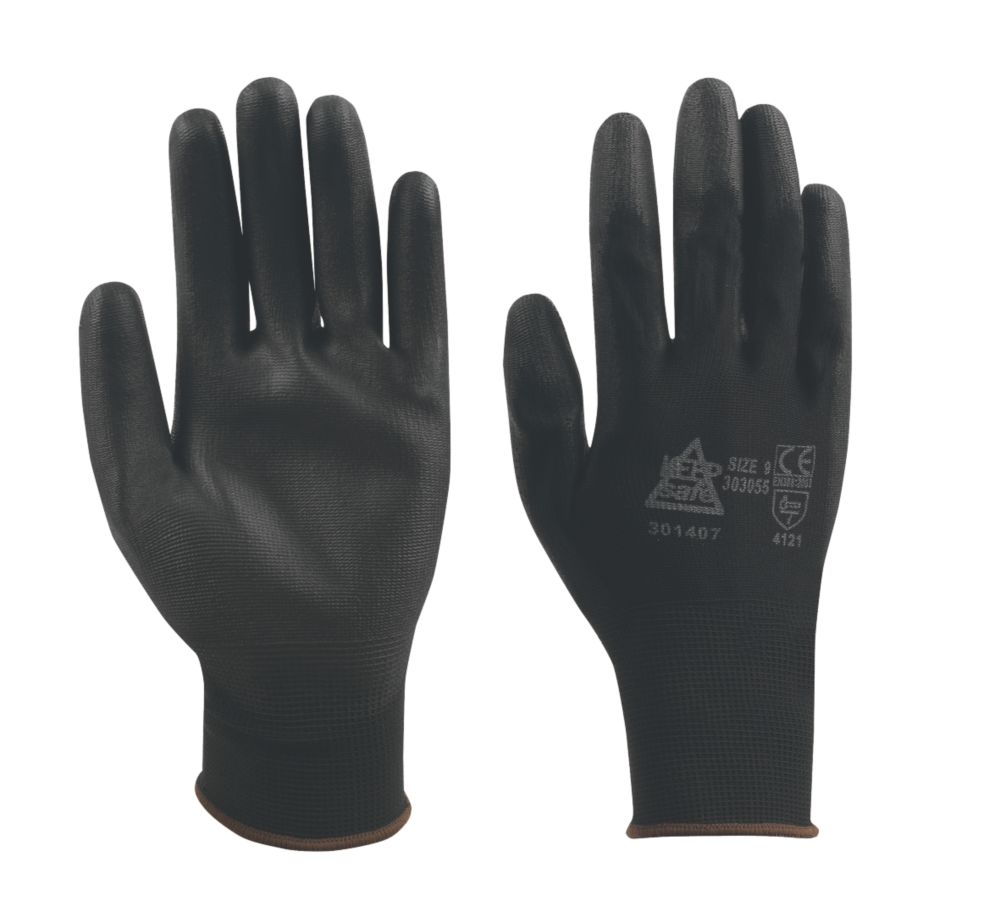 Keep Safe PU Palm Gloves Black X Large Reviews