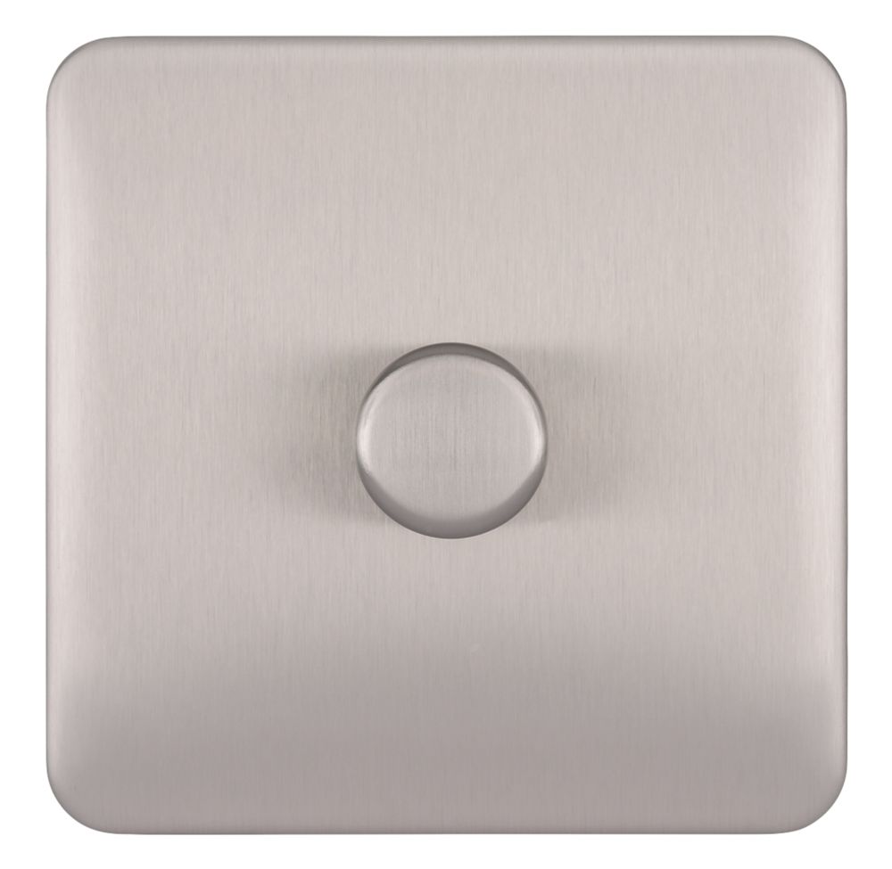 Schneider Electric Lisse Deco 1-Gang 2-Way Dimmer Brushed Stainless Steel