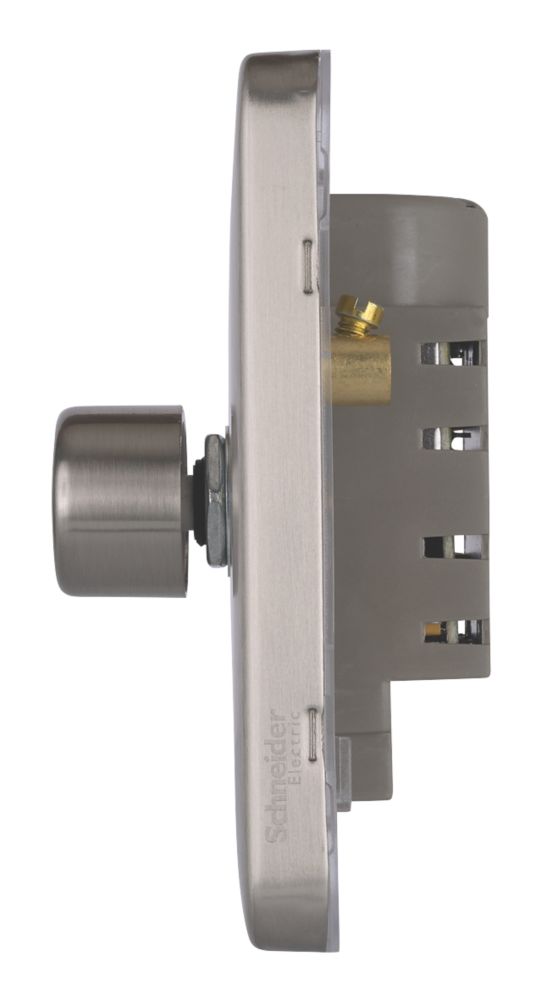 Schneider Electric Lisse Deco 1-Gang 2-Way Dimmer Brushed Stainless Steel