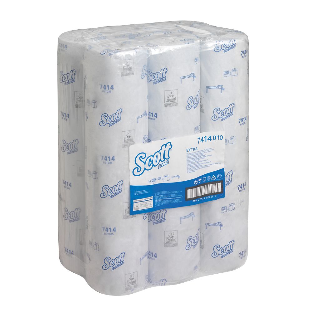 Kimberly-Clark Professional Scott Couch Cover / Wiper Rolls Blue 2-Ply 0.38 x 102m 6 Pack