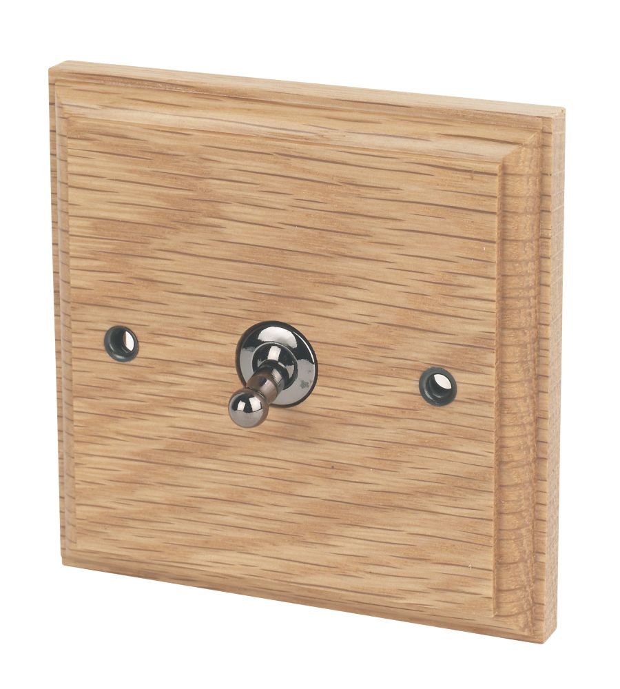 Varilight 10AX 1-Gang 2-Way Toggle Switch Classic Oak with Colour-Matched Inserts Reviews