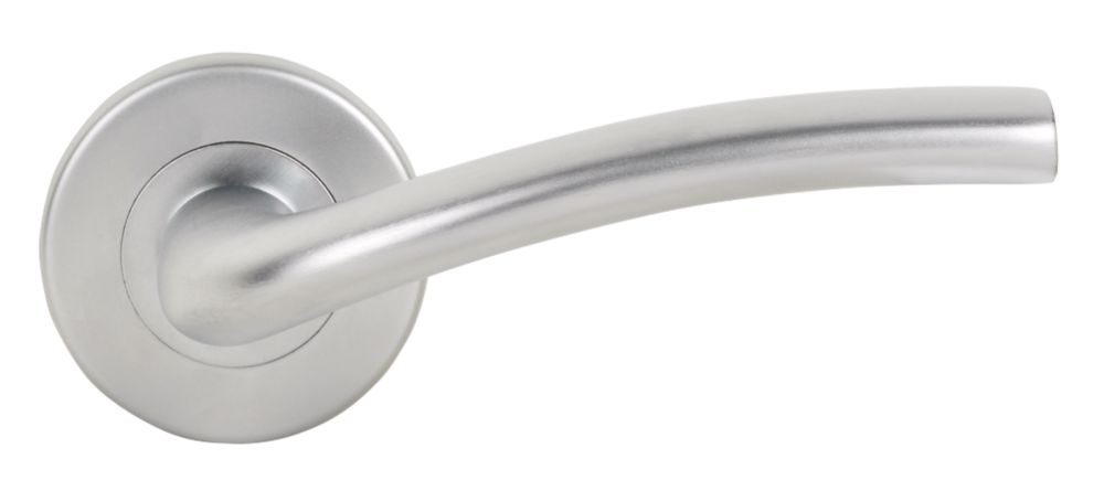 Smith & Locke Cuatro Fire Rated Lever on Rose Door Handles Pair Satin Chrome Reviews