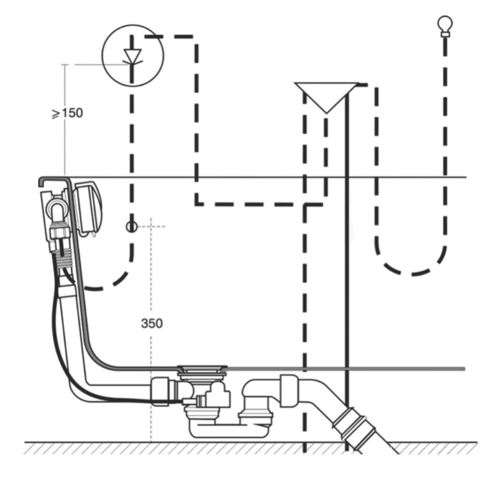 Ideal Standard Combined Bath Filler, Pop-Up Waste & Overflow Chrome