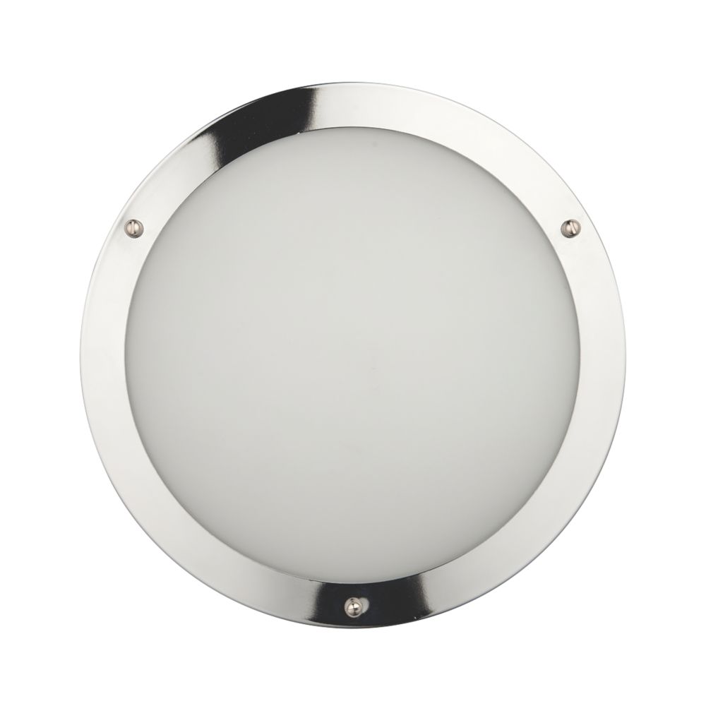 Saxby Portico LED Bathroom Ceiling Light Chrome 650lm 9W