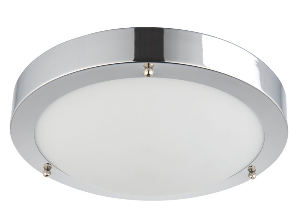 Saxby Portico LED Bathroom Ceiling Light Chrome 650lm 9W Reviews