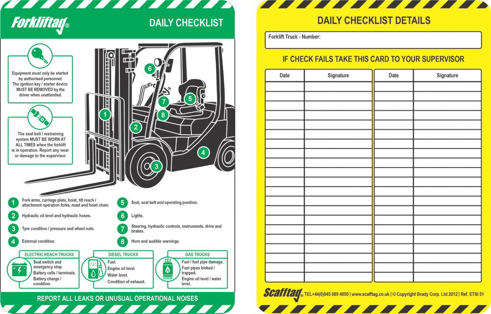 Scafftag Forklift Inserts 10 Pack Reviews