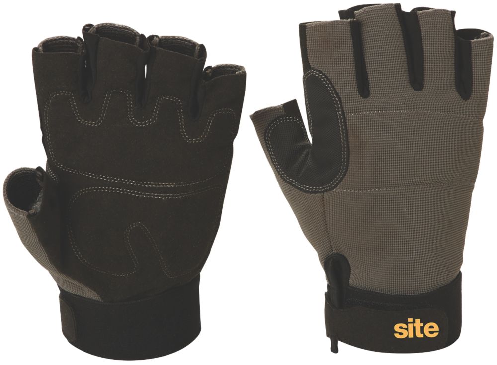 Site KF410 Fingerless Performance Gloves Grey / Black Large Reviews