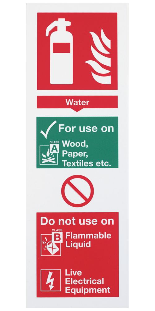 Water Extinguisher Sign 300 x 100mm Reviews