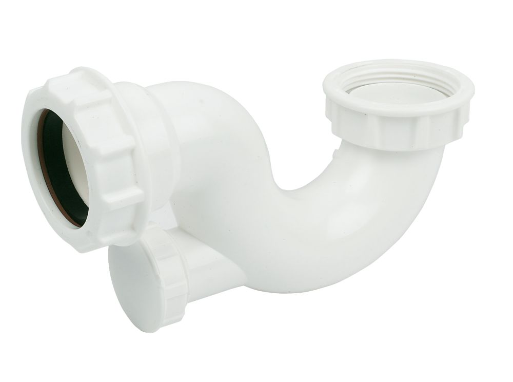 Floplast Shallow Bath Trap White 40mm Traps Screwfix Com