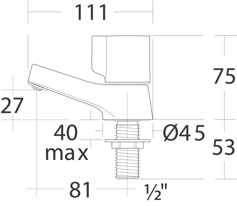 Ideal Standard Alto Basin Pillar Taps