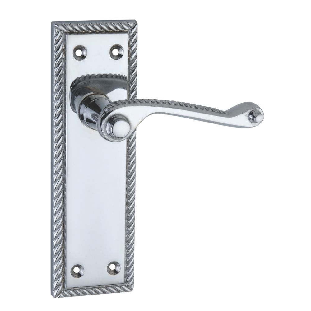 Smith & Locke Long Georgian Latch Door Handles Pair Polished Chrome Reviews