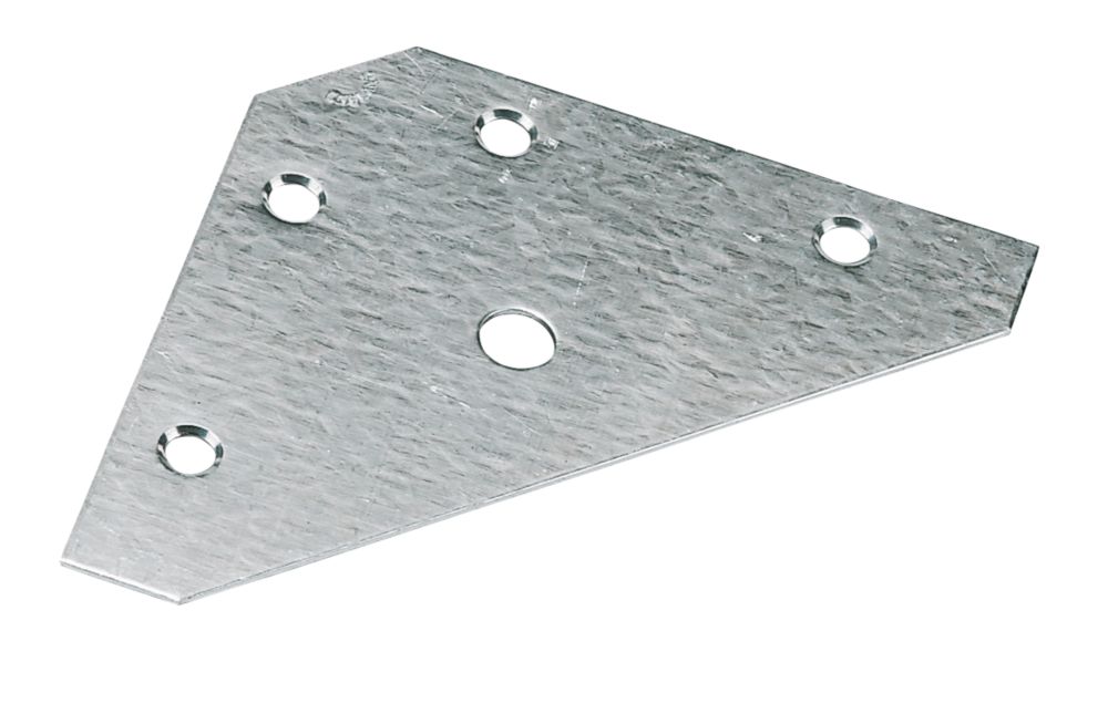 corner plates zinc plated 83 x 0 9 83mm 10 pack plate brackets screwfix com b&q shelves and