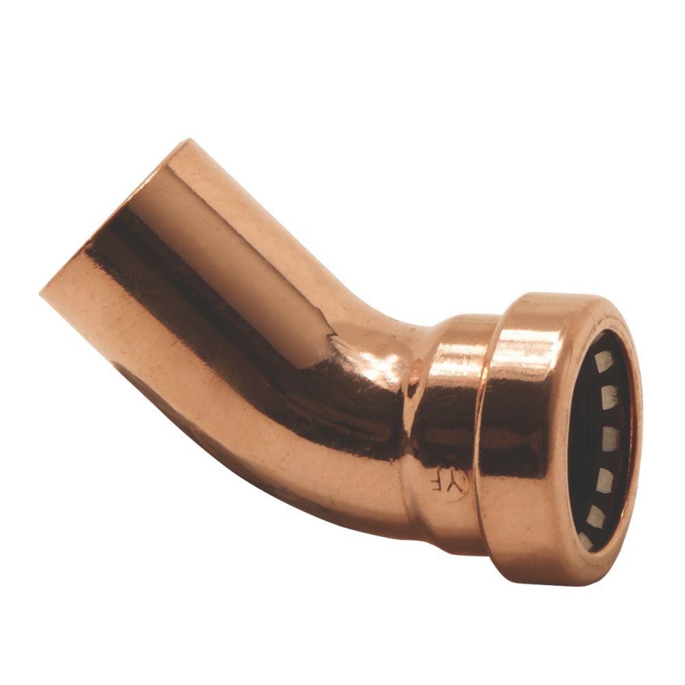 Tectite Sprint Copper Push-Fit Equal 135° Street Elbow 22mm Reviews