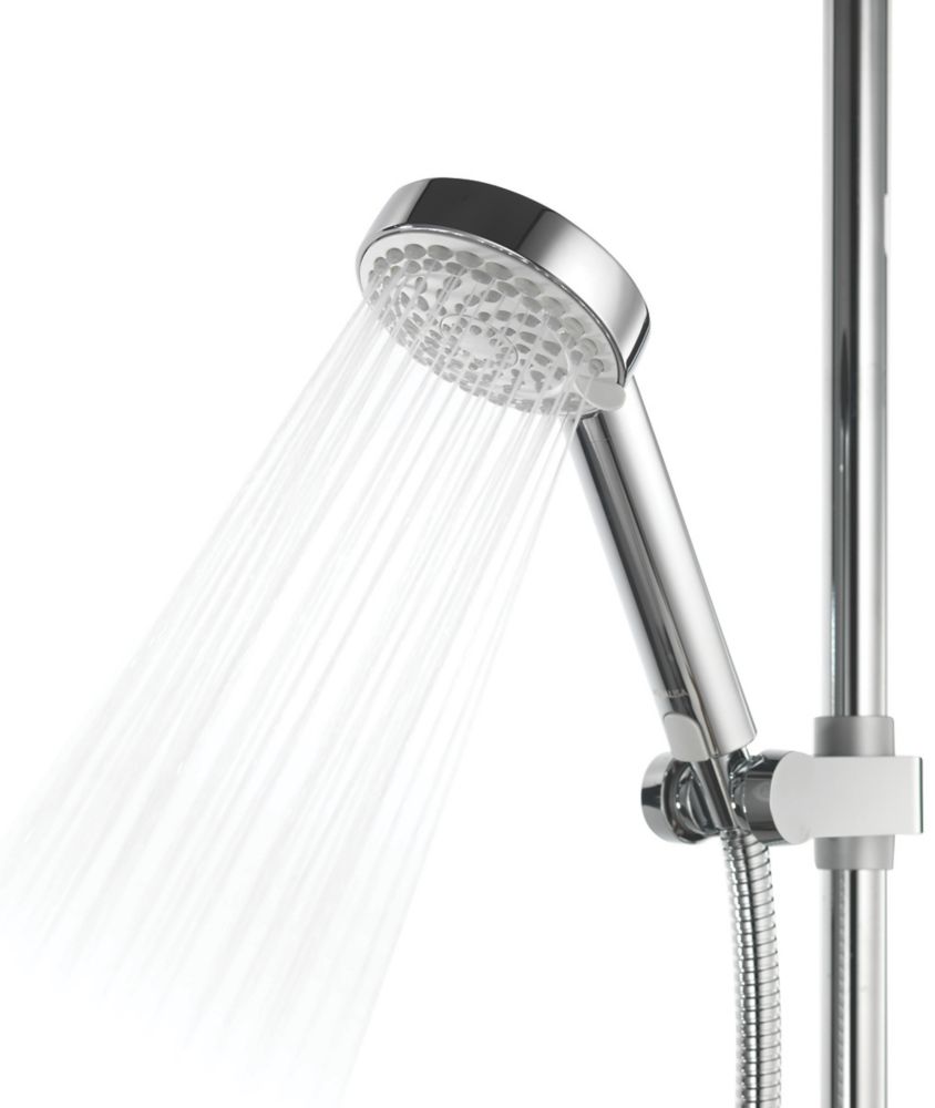 Aqualisa Quartz HP/Combi Rear-Fed Chrome Thermostatic Digital Shower with Diverter & Bath Filler