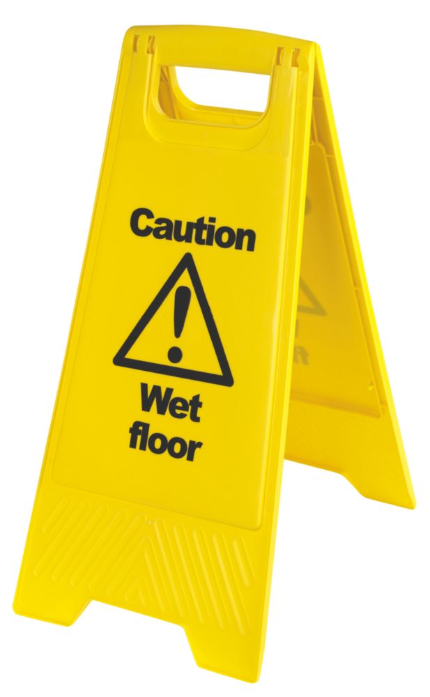 Caution Wet Floor A Frame Safety Sign 600 X 290mm Wet Floor