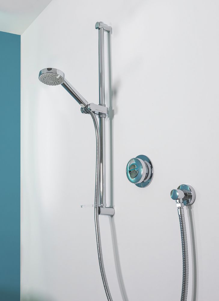 Aqualisa Quartz HP/Combi Rear-Fed Chrome Thermostatic Digital Shower