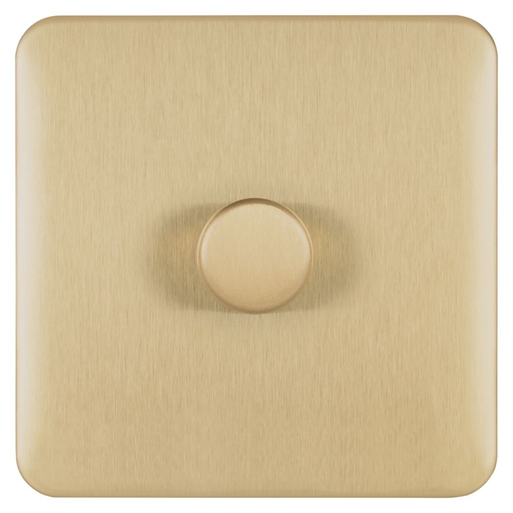 Schneider Electric Lisse Deco 1-Gang 1-Way Dimmer Switch Satin Brass