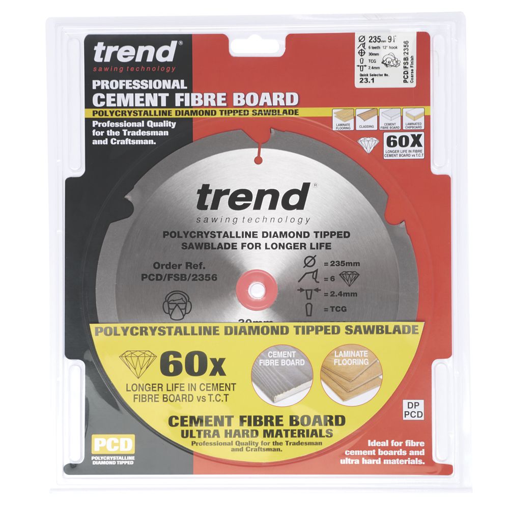 Trend Fibreboard Sawblade 235 x 30mm 6T