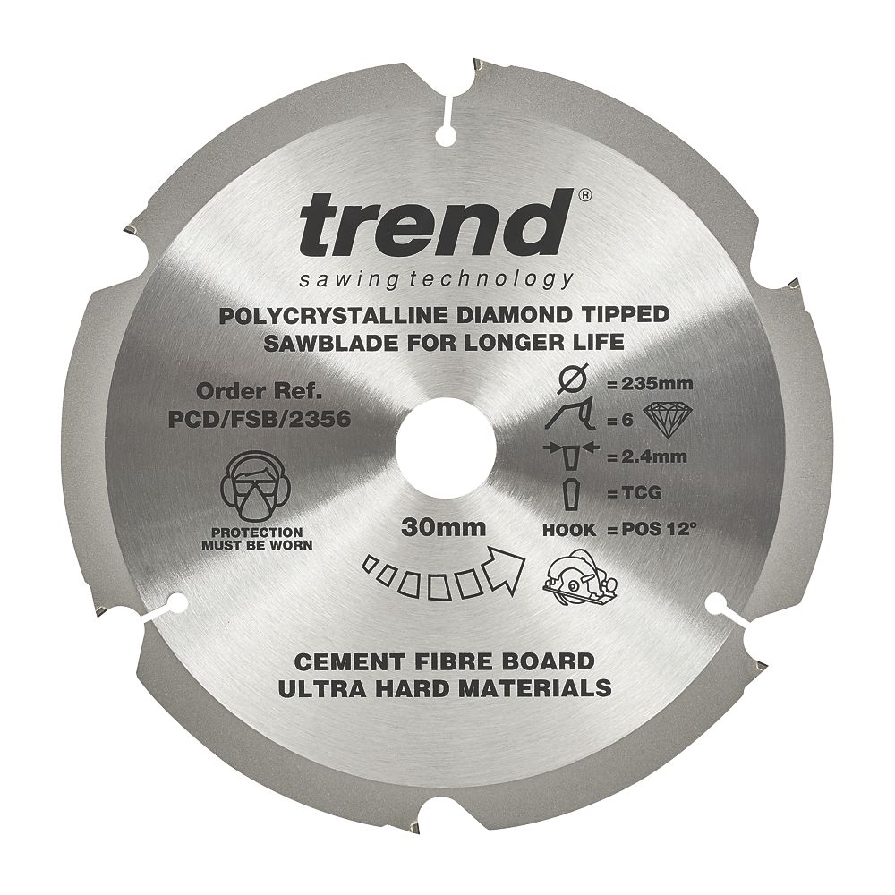 Trend Fibreboard Sawblade 235 x 30mm 6T Reviews