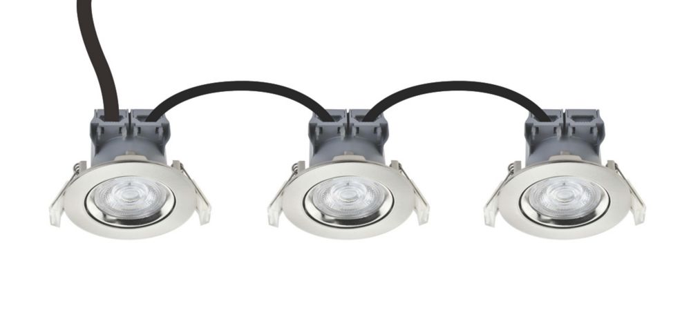 LAP Adjustable LED Downlight Brushed Nickel 370lm 5W 220-240V