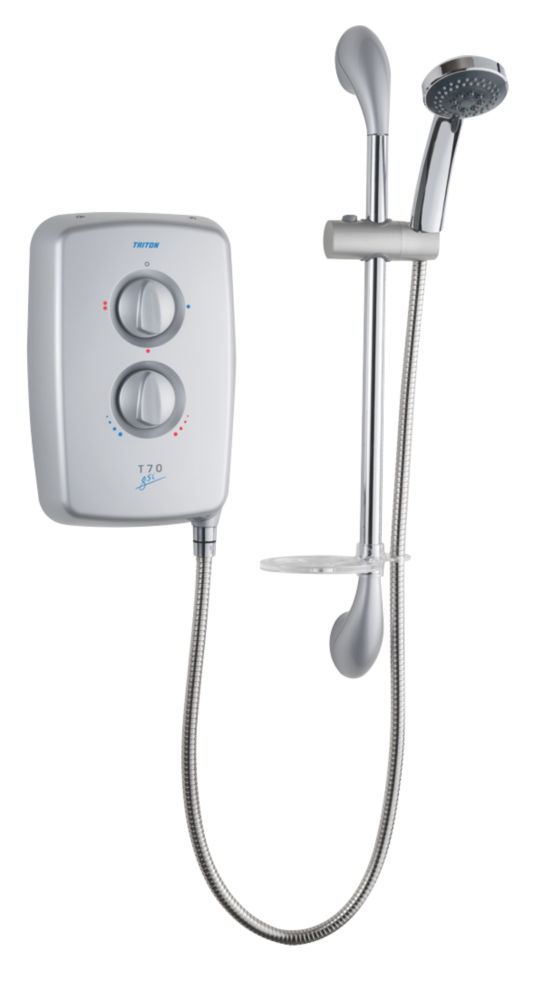 Triton T70gsi Satin Silver 8.5kW Manual Electric Shower