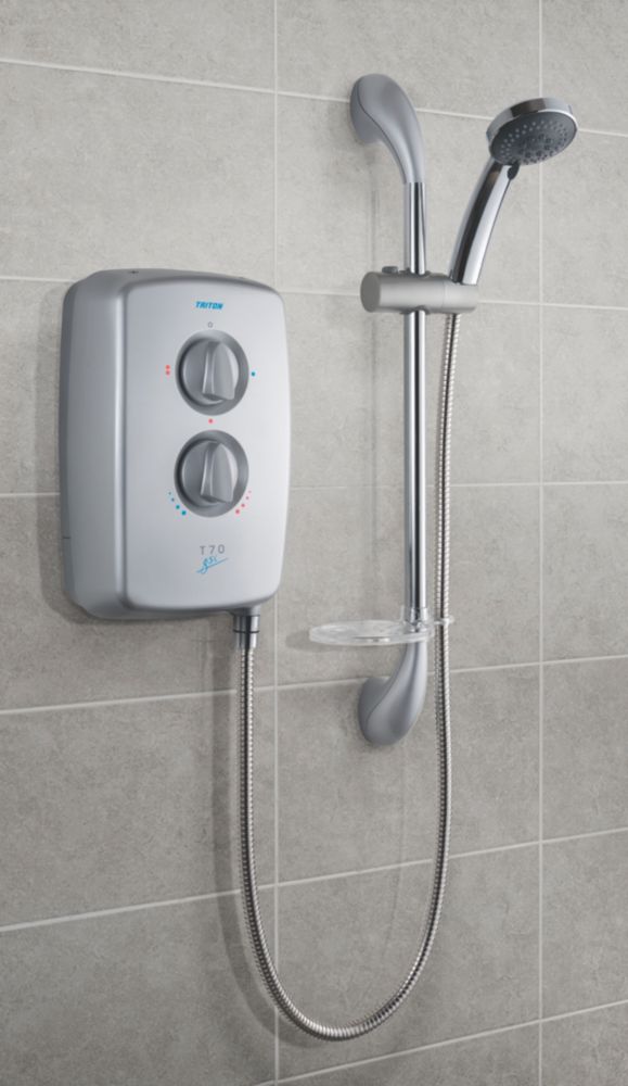 Triton T70gsi Satin Silver 8.5kW Manual Electric Shower