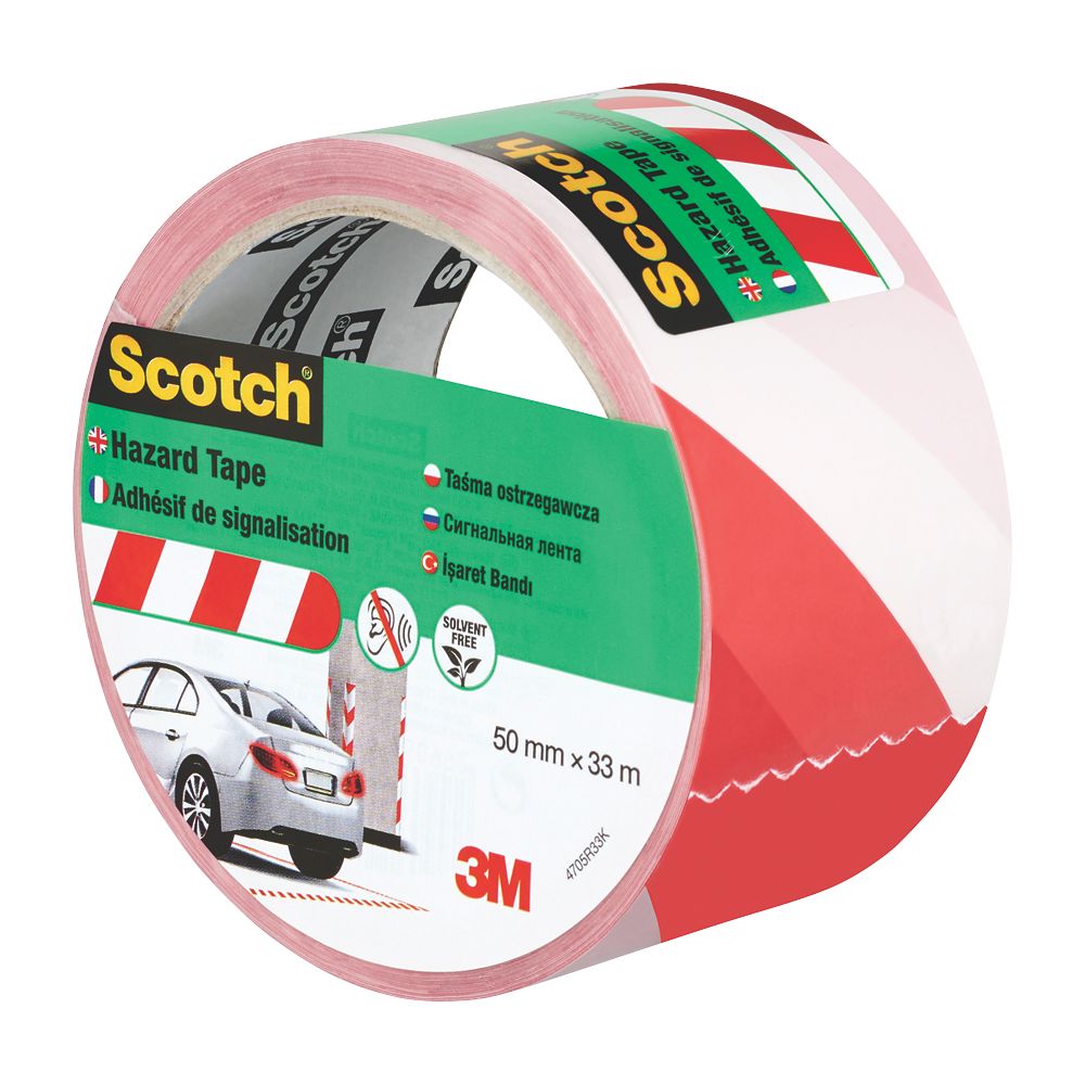 3M Hazard Tape Red / White 33m x 50mm Reviews