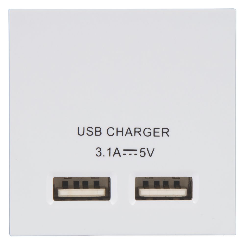 LAP USB Charger Grid Module White