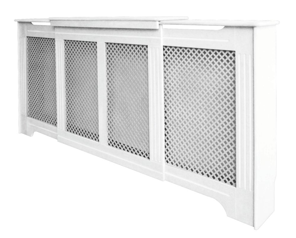 Victorian Adjustable Radiator Cover White 1425-1995 x 235 x 936mm Reviews