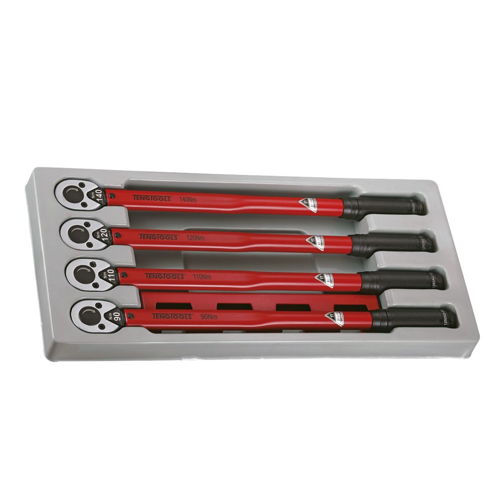 Teng Tools Pre-Set Torque Wrench Set 4 Pieces