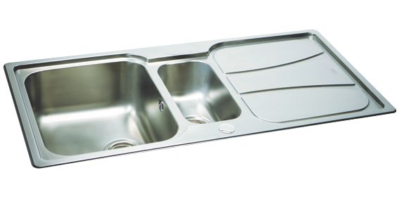 Carron Phoenix Zeta Reversible Inset Sink Drainer Stainless Steel 1 5 Bowl 1030 X 510mm