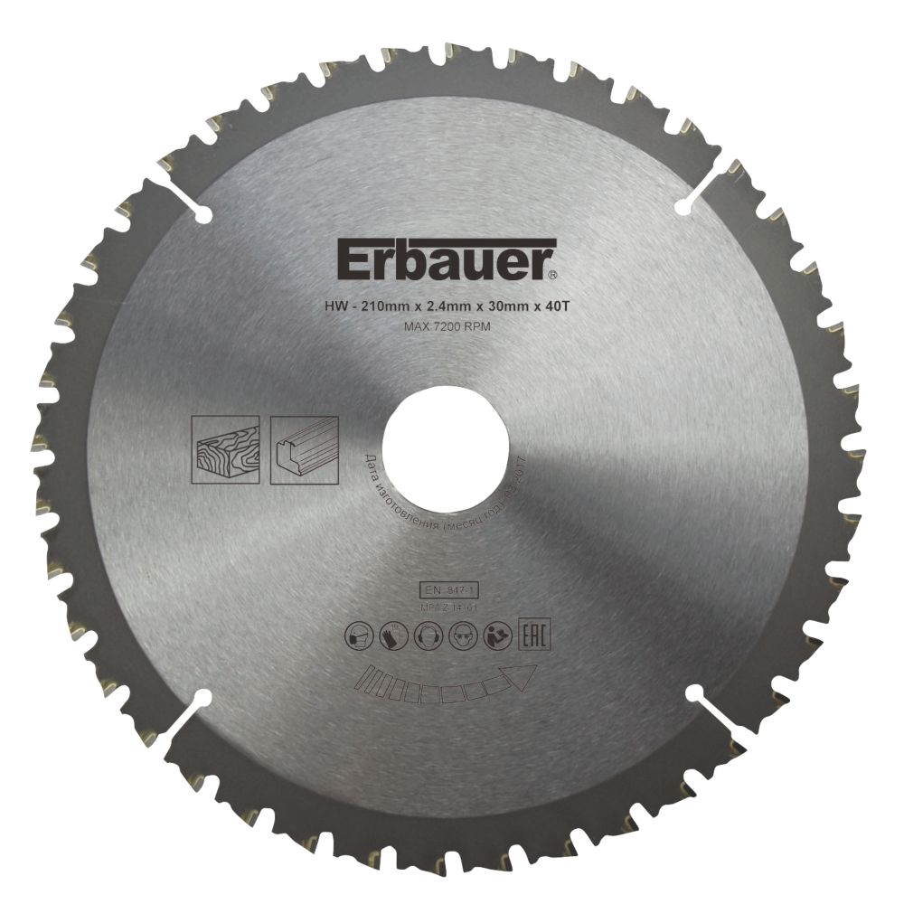 Erbauer TCT Saw Blade 210 x 30mm 40T Reviews