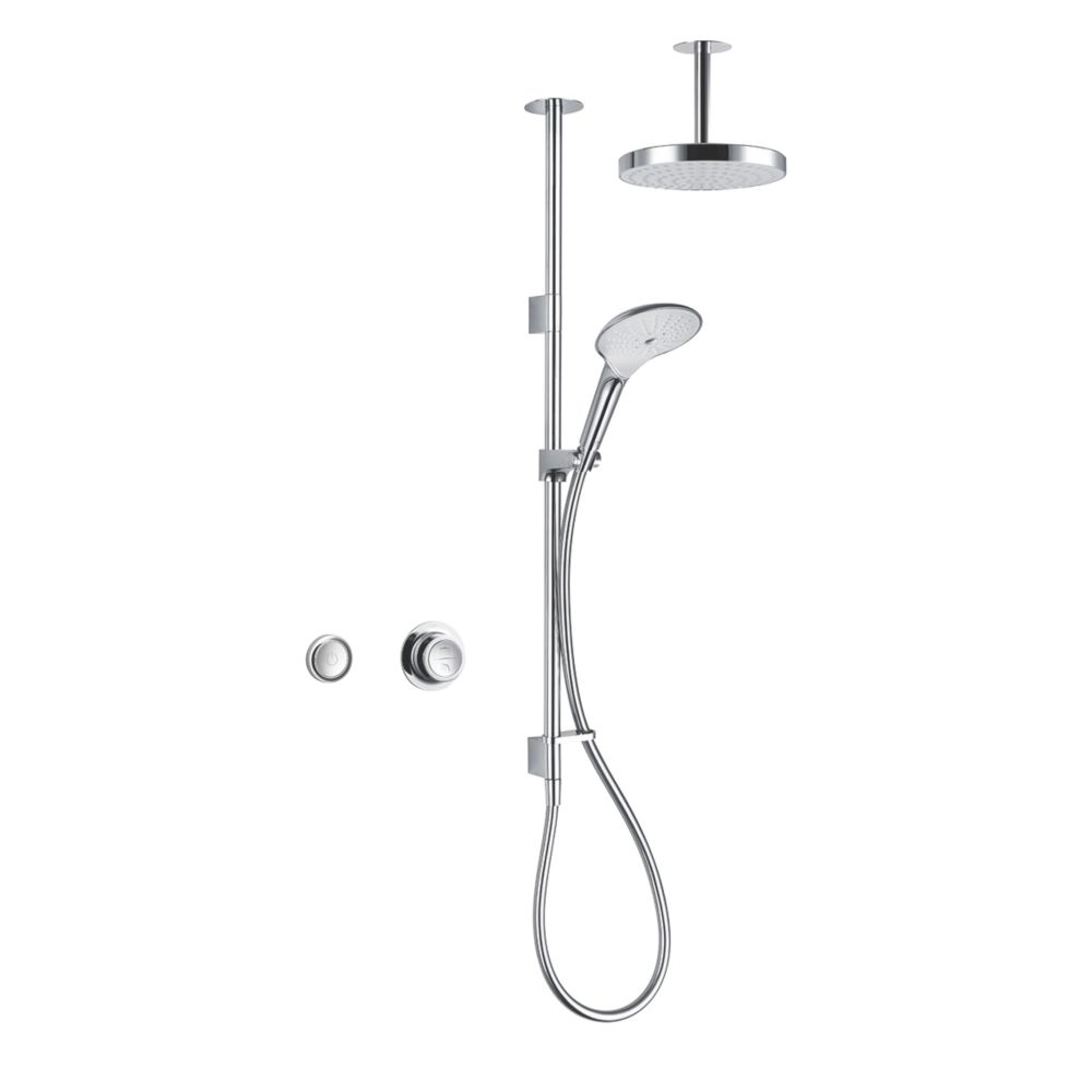 Mira Mode Dual Gravity-Pumped Ceiling-Fed Chrome Thermostatic Digital Shower Reviews