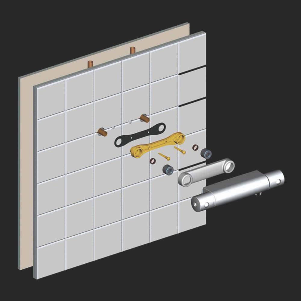 Armitage Shanks Fast Fix Bar Valve Wall Bracket Chrome