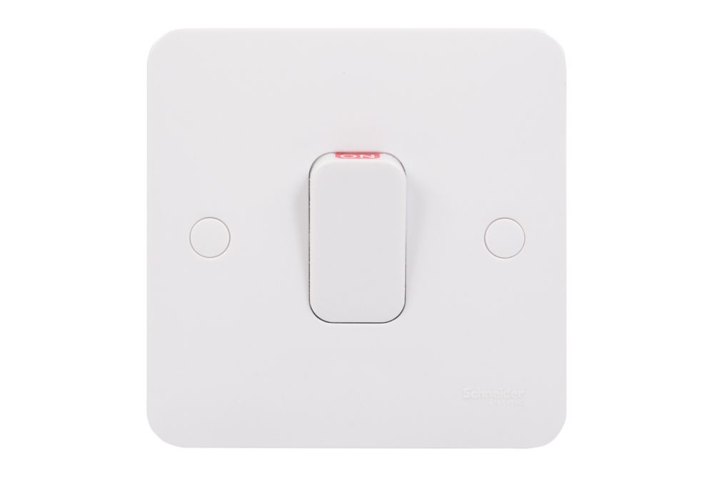 Schneider Electric Lisse 50A 1-Gang DP Cooker Switch White with LED