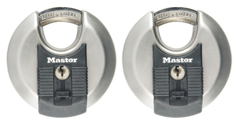 Master Lock Excell Keyed Alike Disc Padlocks 70mm 2 Pack Reviews