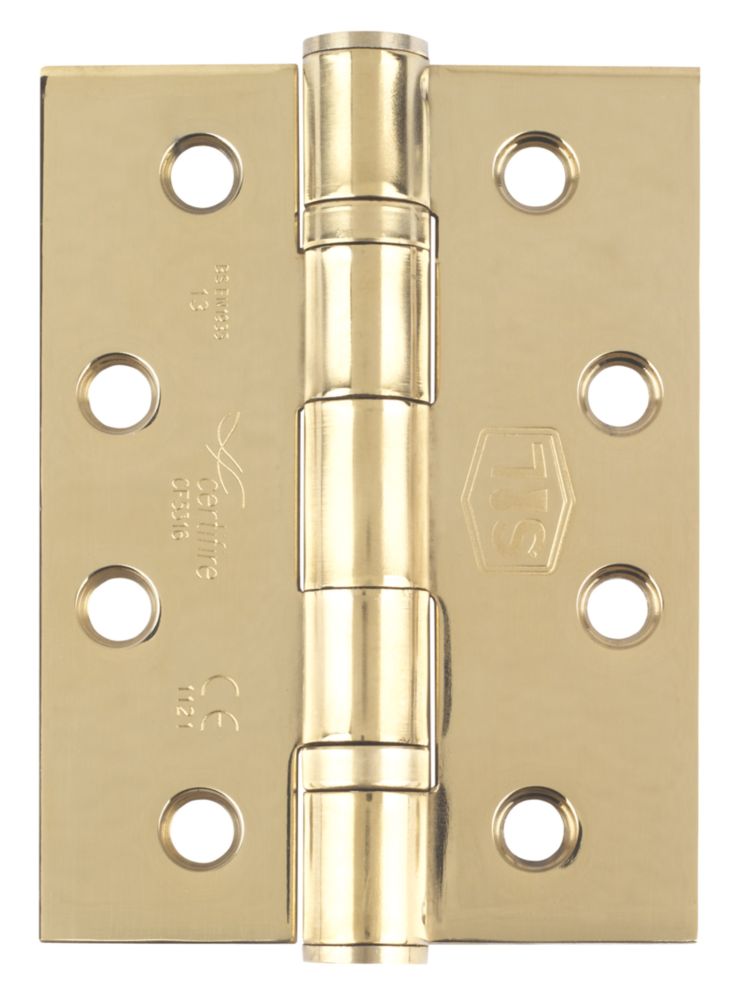 Smith & Locke Square Ball Bearing Hinge Fire Rated 102 x 76mm 2 Pack