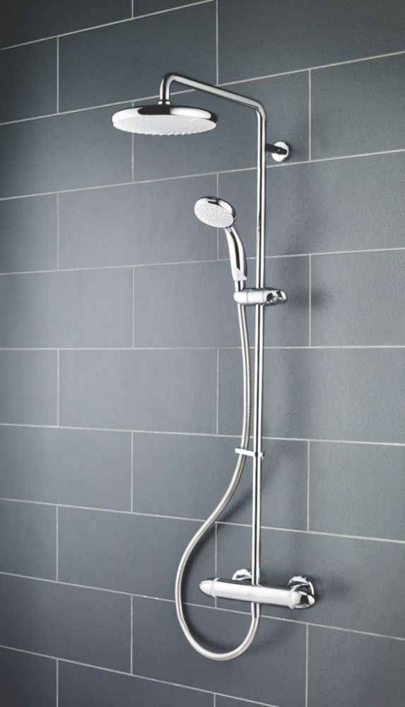 Mira Coda Pro Rear-Fed Exposed Chrome Thermostatic ERD Thermostatic Shower w/Diverter