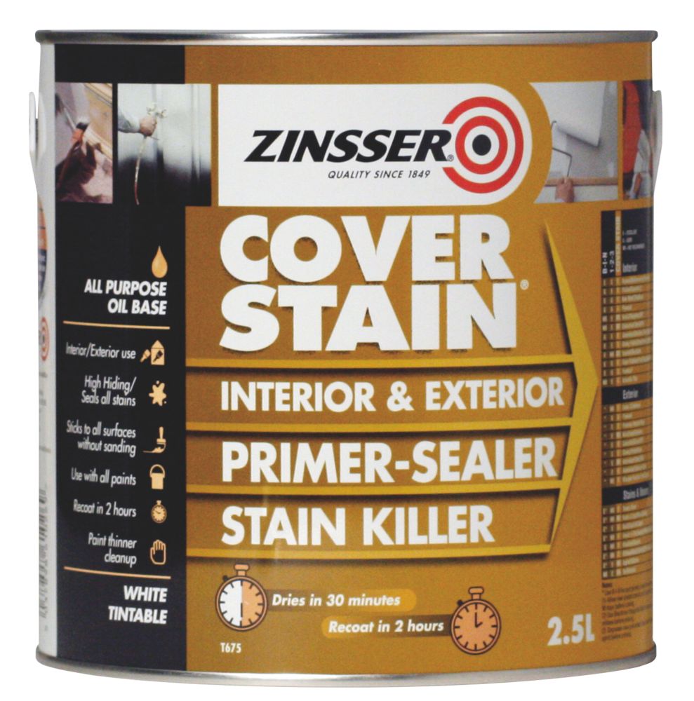 Zinsser Cover Stain Primer White 2.5Ltr Reviews