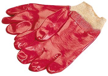 Keep Safe PVC Gloves Red Large