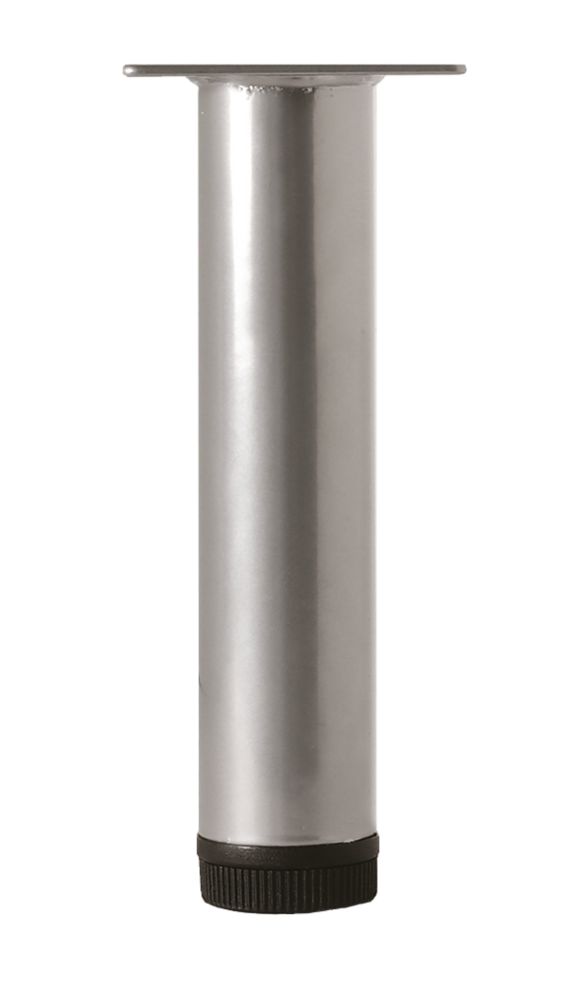 rothley round furniture leg silver 150mm cabinet fittings screwfix com b and q corner shelf