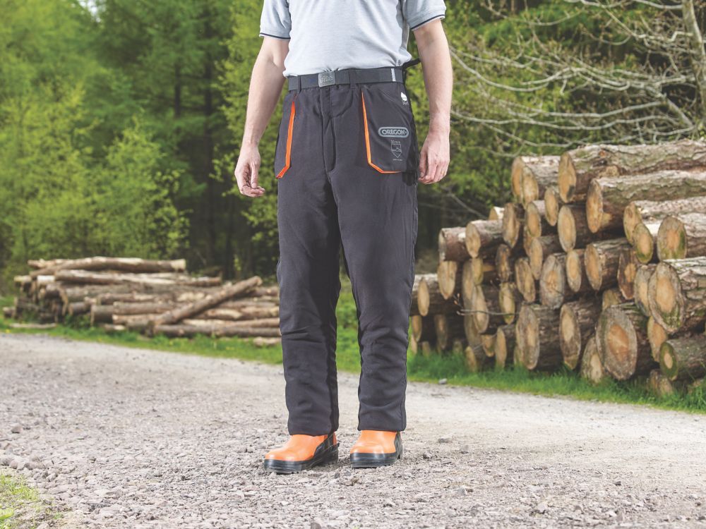 Oregon Yukon Chainsaw Trousers Black / Orange 38-39