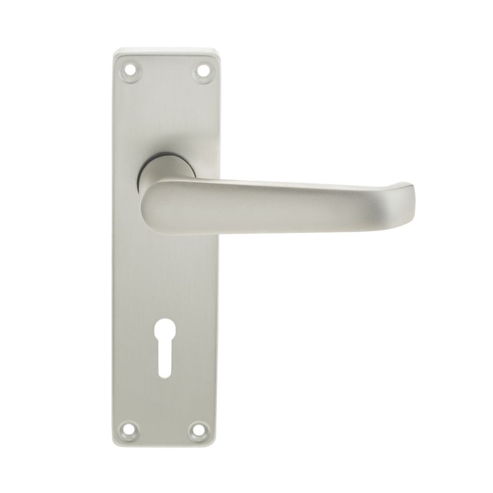 Union Swallow Lock Door Handle Pair Satin Aluminium Reviews