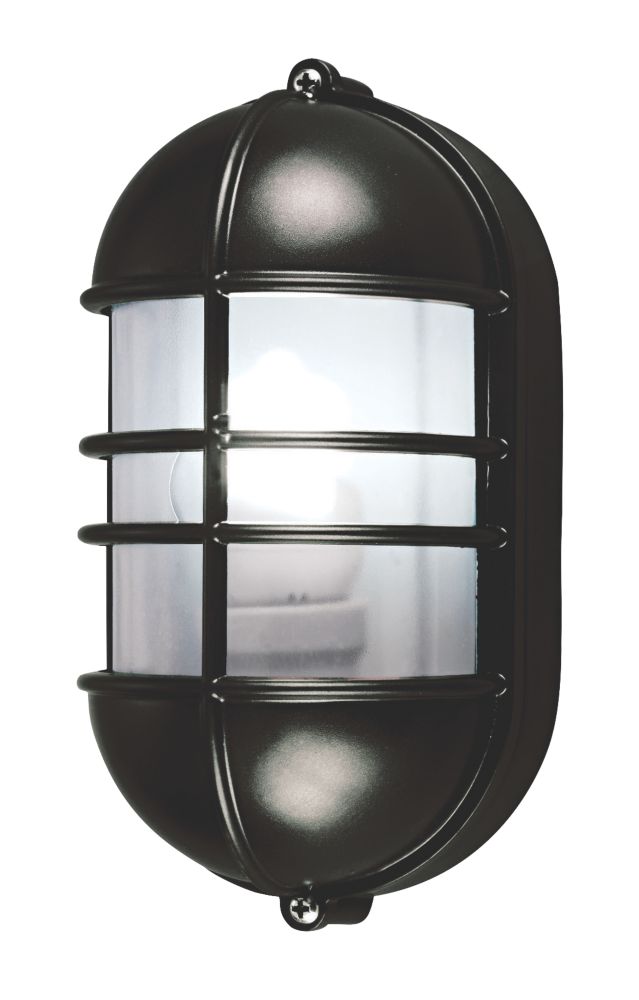 Caged Bulkhead Wall Light Black 240V Reviews